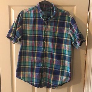 Madras Ralph Lauren Polo short sleeve button down
